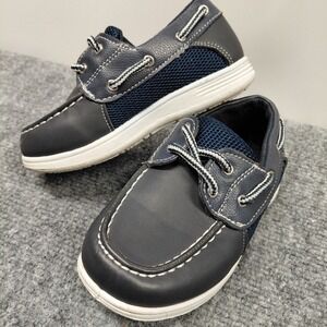 JOSMO Boys Size 8 Blue Moccasin Loafer Boat Shoes Casual Slip On Lace Sneaker